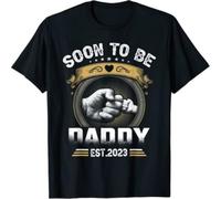 HXASKKF Men's Soon To Be Daddy EST. 2025 Gift Vintage Father's Day Dad T-Shirt S-4XL