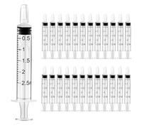 HXC Jeringas de plástico de 2 ml, jeringa de calostro con tapa, jeringa desechable, paquete individual, jeringa estéril para recién nacidos, alimentación animal, laboratorio