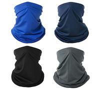 HXC Pañuelo multifuncional para la cabeza, 4 unidades, bandana, máscara facial, pasamontañas, bandanas para hombres y mujeres, a prueba de viento, bufanda para ciclismo