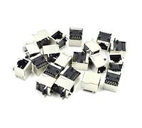 Hxchen Conectores RJ45 8P8C PCB de montaje vertical, conectores Ethernet, 18 mm de longitud - (20 piezas)