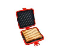 HXCTZHO Sandwichera For Microondas Con Correas De Silicona: Grado Alimenticio, Fácil De Usar, For Tostadas Uniformes Y Crujientes(Red)