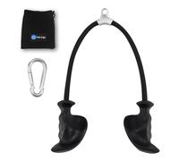 HXD-ERGO Cuerda de tríceps, accesorio de cable de cuerda de tríceps de 36 pulgadas, ergonómico, cómodo, antideslizante, accesorios de máquina para activar más fibras musculares (negro)