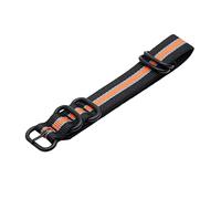 HXFFXHF 18/20/22/24 mm Militar Sport Style Rese-Resistant Skin Rating Store Ring Black Ring Buckle Nylon Reloj