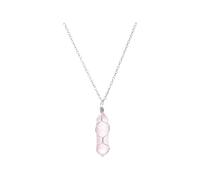HXFFXHF 925 Collar de Bola de Plata esterlina para Hombres Mujeres, Collar de Bola de Piedra Natural, Columna Hexagonal, Collar de Cuarzo, Collar de urna de Bola para Cenizas, Collar de Bolas para