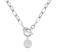 HXFFXHF Accesorios de joyería para niñas Talla de Monedas para Mujeres, Collar Colgante con Paquete de Paleta de Papel - Lock de Colgante de Cadena cardíaca, Collar de Carrera