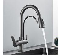 HXFFXHF Aclips Fregadero de Fregadero Mezclador de Grifo Grifo Grifo de Cocina 360 ° Grifo rotativo Cocina Espiral de Resorte de Primavera con instalación de Cubierta de Agua Pura, Dorado