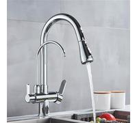 HXFFXHF Aclips Fregadero de Fregadero Mezclador de Grifo Grifo Grifo de Cocina 360 ° Grifo rotativo Cocina Espiral de Resorte de Primavera con instalación de Cubierta de Agua Pura, Dorado