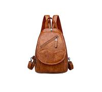 HXFFXHF ALLYLIKE Mochilas para Mujer Mochilas de Cuero para Mujer, Mochilas para Mujer para Viajes para niñas, Mochila pequeña Multiusos, Cuero Suave de PU (Amarillo)
