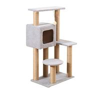 HXFFXHF Árbol para Gatos Condo Marco de Escalada Grande Multicapa para Gatos Cuerda de sisal Natural Juguete para Gatos con Forma de Cabeza de Gato Marco de Escalada Estable para Gatos g