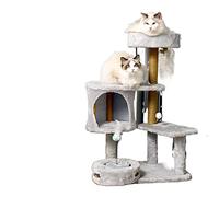 HXFFXHF Árbol para Gatos de Interior, casa de Juegos para Gatos de Varios Niveles de 33" con Poste rascador y Nido para Gatos, Torre Estable para Gatos