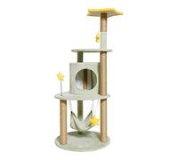 HXFFXHF Árbol para Gatos para Gatos Grandes Marco de Escalada para Gatos de múltiples Capas Red Divertida Columna para rascar Gatos Marco de Escalada para Gatos Integrado Cat Vision