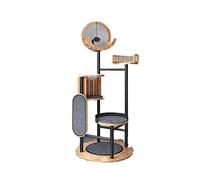 HXFFXHF Árboles para Gatos de Madera Maciza, Estructura de Escalada para Gatos, árbol para Gatos, un Estante Grande para Gatos, Tablero para Garras para Gatos, Suministros, Juguete Multifuncional