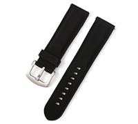 HXFFXHF Banda de reloj 18 mm 20 mm 22 mm 24 mm Sport Watch Strap Men Women Band de la banda de goma Hebilla de acero inoxidable (azul, 18 mm)