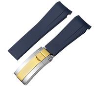 HXFFXHF Banda de Reloj de Silicona de Goma 20 mm de 21 mm para submarinero Daytona Deepsea Oysterflex -Reloj de la Banda GMT Reloj