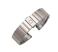 HXFFXHF Banda de vigilancia de la cadena de acero inoxidable para Omega Constellation Double Eagle Men and Women Watch 17 23 25 mm Reloj Correa