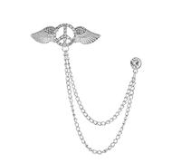 HXFFXHF Broche con Cadena y Borla Retro para Hombre y Mujer, Pin de Solapa con Diamantes de imitación, broches de alfileres para Cuello de Traje, joyería