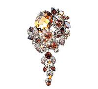 HXFFXHF Broche de Borla para Mujer, Largo Retro, Ramillete de Diamantes de imitación, Abrigo con Temperamento, Pin, Regalo de cumpleaños