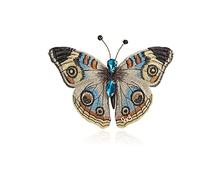 HXFFXHF Broche de Mariposa Bordado Tejido a Mano, Broche atmosférico, Accesorios para Mujer