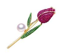 HXFFXHF Broche de Perlas Rosas, Accesorios de Ropa, Broche Delicado para Mujer, Broche de Perlas de Corcho, Adornos de Perlas, Ramillete