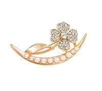 HXFFXHF Broche Ropa Joyería Perla Incrustaciones Diamante Broche Ramillete Flor Pin Accesorios De Ropa