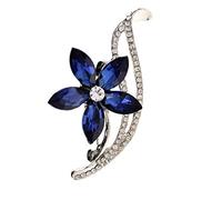 HXFFXHF Broches de Flores Simples con Diamantes de imitación para Mujer, Pin de Boda Elegante, joyería de Verano