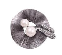 HXFFXHF Broches de Hojas Grandes Vintage para Mujer, Broche de Resina, alfileres, Ramos de Boda, joyería de Plantas
