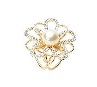HXFFXHF Broches para Bufanda de Seda de Cristal para Mujer, Broche con Hebilla, Chal, Anillo, Clip, Bufandas, Sujetador, Dobladillo, Accesorios de botón Anudado