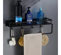 HXFFXHF Caddy de Ducha Estante de baño de Aluminio Negro, Estante de champú Cuadrado montado en la Pared, Redes cosméticas de Cocina Estante de Almacenamiento de Estante de Almacenamiento de estantes