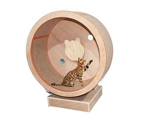 HXFFXHF Casas de árbol para Gatos, Alfombra sólida para Escalar, rascador con Rueda para Gatos, Juguetes Deportivos, Poste rascador para Gatos con Rueda para Escalar, cálido como Siempre