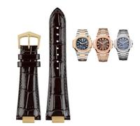HXFFXHF Conector de Correa de Reloj de Cuero Genuino de Muesca de 25-13mm para Patek Philippe Nautilus 5711 5726 5712g Pulsera de Reloj