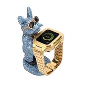 HXFFXHF Correa de Metal + Caja de modificación Correa de Reloj 45 mm 44 mm Pulsera de Acero Inoxidable Correa para iWatch Serie 8 7 6 5 4 SE Band