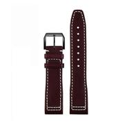 HXFFXHF Correa de Piel de Becerro Italiana para IWC Pilot IW378003 IW328203/205/201 Mark 20 Correa de Reloj de Cuero Genuino 20 21mm Pulsera de liberación rápida