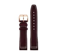 HXFFXHF Correa de Piel de Becerro Italiana para IWC Pilot IW378003 IW328203/205/201 Mark 20 Correa de Reloj de Cuero Genuino 20 21mm Pulsera de liberación rápida