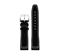 HXFFXHF Correa de Piel de Becerro Italiana para IWC Pilot IW378003 IW328203/205/201 Mark 20 Correa de Reloj de Cuero Genuino 20 21mm Pulsera de liberación rápida