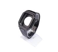 HXFFXHF Correa de Reloj con Carcasa de Acero Inoxidable y protección de Metal de 44 mm y 45 mm para iWatch Series 8, 7, 6, SE, 5 y 4, modificación con Parachoques de Metal