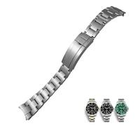 HXFFXHF Correa de Reloj de Acero Inoxidable 904L, Repuesto de 20mm para el Papel Hulk Daytona Submariner Sub GMT, Correa con Hebilla Mate sólida