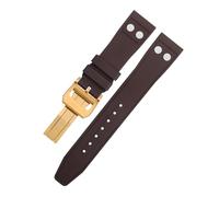HXFFXHF Correa de Reloj de Caucho FKM Natural fluororubber de 20MM y 22MM con Remache para IWC, Pulsera Suave para piloto Grande Mark Portugieser
