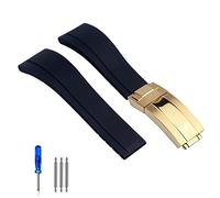 HXFFXHF Correa de reloj de goma para Tudor Black Black Blue Green Water Water Wating Watches Band Bracelet 20 mm 21 mm (Color: Rose Green, Tamaño: 21 mm)