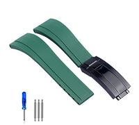 HXFFXHF Correa de reloj de goma para Tudor Black Black Blue Green Water Water Wating Watches Band Bracelet 20 mm 21 mm (Color: Rose Green, Tamaño: 21 mm)