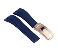 HXFFXHF Correa de reloj de goma para Tudor Black Black Blue Green Water Water Wating Watches Band Bracelet 20 mm 21 mm (Color: Rose Green, Tamaño: 21 mm)