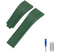 HXFFXHF Correa de reloj de goma para Tudor Black Black Blue Green Water Water Wating Watches Band Bracelet 20 mm 21 mm (Color: Rose Green, Tamaño: 21 mm)