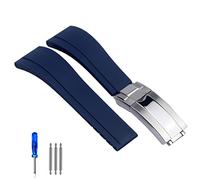 HXFFXHF Correa de reloj de goma para Tudor Black Black Blue Green Water Water Wating Watches Band Bracelet 20 mm 21 mm (Color: Rose Green, Tamaño: 21 mm)