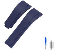 HXFFXHF Correa de reloj de goma para Tudor Black Black Blue Green Water Water Wating Watches Band Bracelet 20 mm 21 mm (Color: Rose Green, Tamaño: 21 mm)