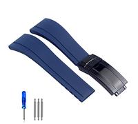 HXFFXHF Correa de reloj de goma para Tudor Black Black Blue Green Water Water Wating Watches Band Bracelet 20 mm 21 mm (Color: Rose Green, Tamaño: 21 mm)