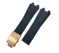 HXFFXHF Correa de Reloj de Silicona Convexa de 26 mm Compatible con Correa de Reloj Athens Ulysse Nardin con Hebilla Plegable, Pulseras Deportivas Impermeables para Hombre
