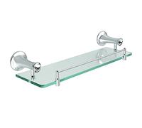 HXFFXHF Estantes de baño exquisitos Caddy de Ducha de 40 cm Estante de Vidrio de baño, Soporte de Vidrio de Ducha de baño, Rejilla de Almacenamiento de Acero Inoxidable, Accesorios para el baño de