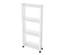 HXFFXHF Estantes de baño gabinetes de Almacenamiento de Cocina Rejilla de Almacenamiento de Cocina con Ruedas 2/3/4 Capas Estante de rayillo ranurado Estante Lateral Estante de Cocina giratoria