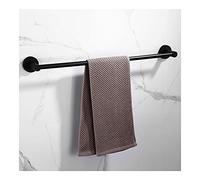 HXFFXHF Estantes de la Toalla de la Toalla de la Toalla de la Toalla de 40 cm Costilla de Toalla Negra Redonda, Barra de Toalla de Aluminio de Espacio Negro montada en la Pared, riel de