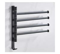 HXFFXHF Estantes flotantes barra giratoria para baño, toallero montado en la pared, barra de almacenamiento para la ducha, instalación sin perforaciones (color: estilo 1, tamaño: cinco capas) (estilo