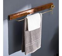 HXFFXHF Estantes flotantes de madera maciza, toallero de baño de latón para dormitorio, sala de estar y cocina, barra de almacenamiento montada en la pared (tamaño: estilo 1) ()